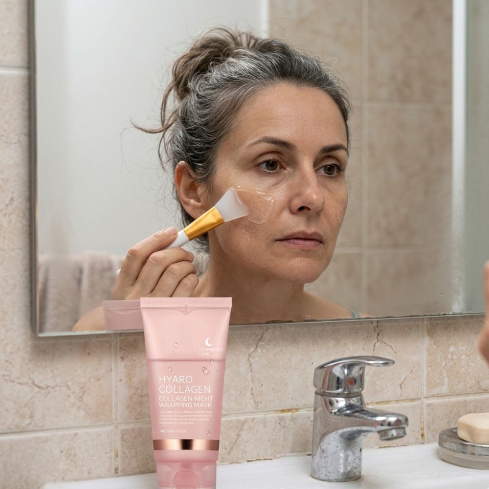 Hyaro Maschera viso notte collagene